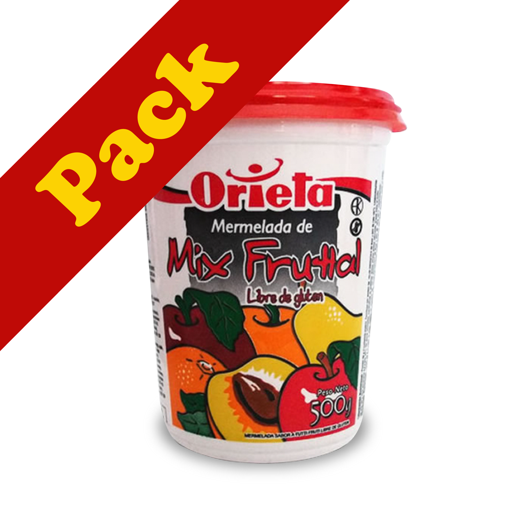 ORIETA - Mermelada de Mix de Frutas CON AZUCAR PACK 12 X 500 gr